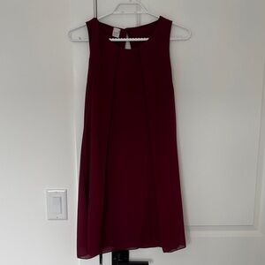 Sleeveless Burgundy Dress